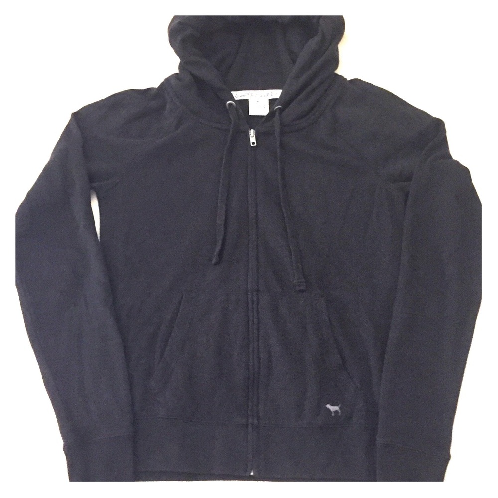 Victoria’s Secret PINK Small Black Full ZIP Hoodie